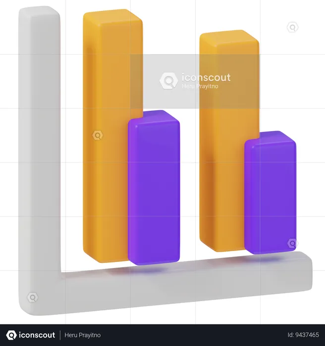 Bar Chart  3D Icon