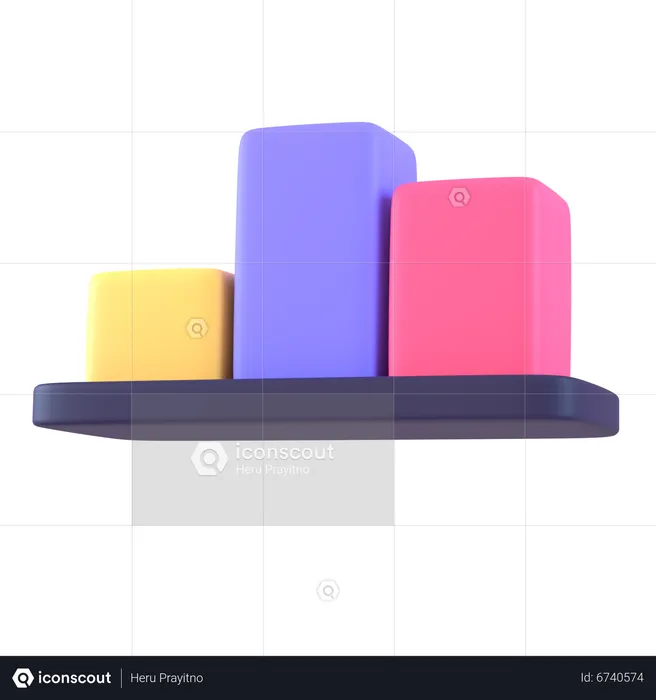 Bar Chart  3D Icon