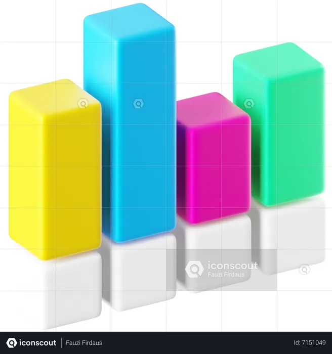 Bar Chart  3D Icon