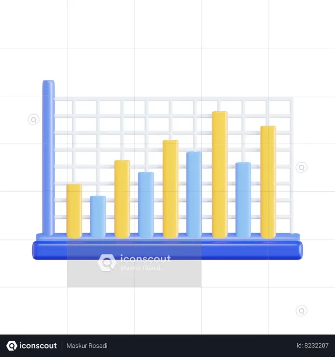Bar Chart  3D Icon