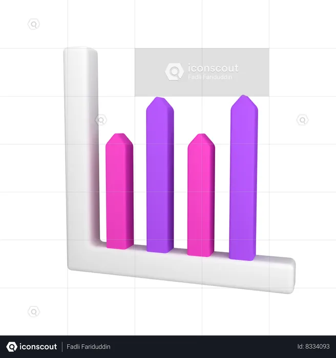 Bar Chart  3D Icon