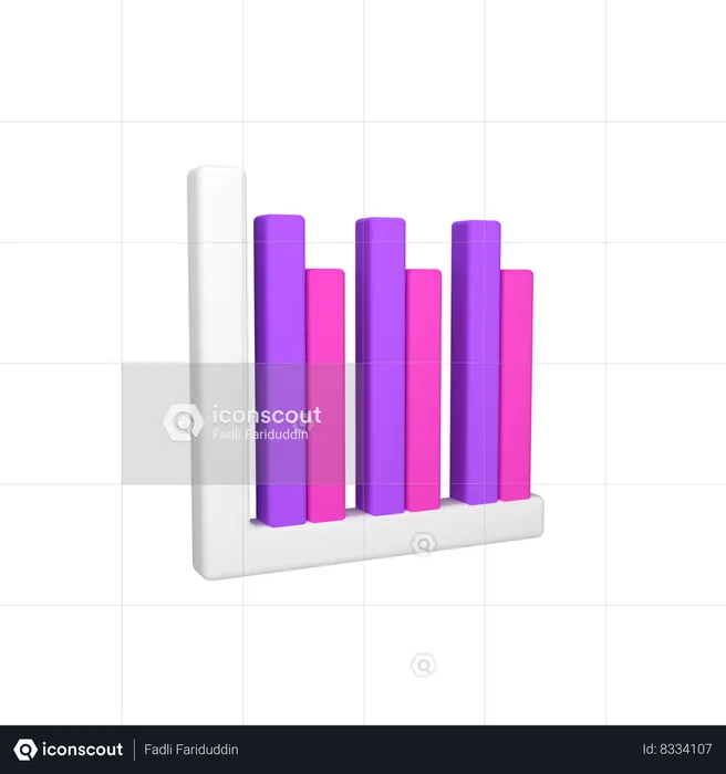 Bar Chart  3D Icon