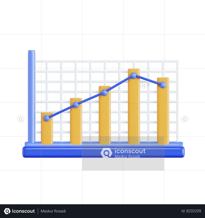 Bar Chart  3D Icon