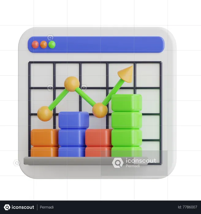 Bar Chart  3D Icon