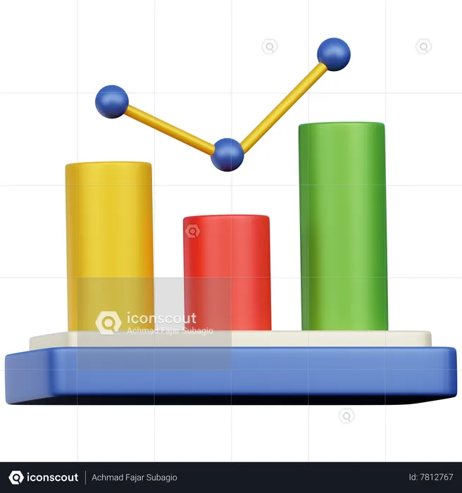 Bar Chart  3D Icon