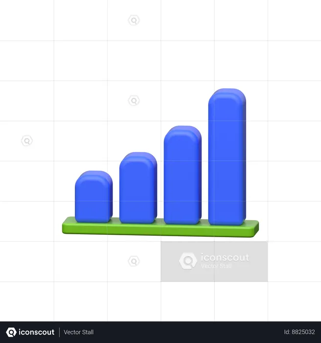 Bar Chart  3D Icon