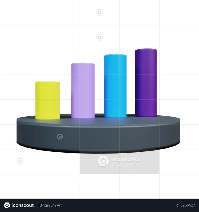 Bar Chart  3D Icon