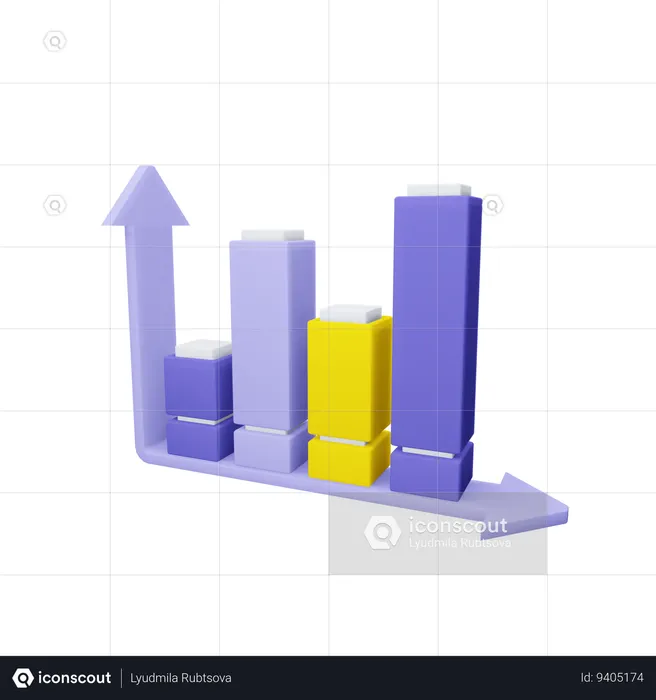 Bar Chart  3D Icon