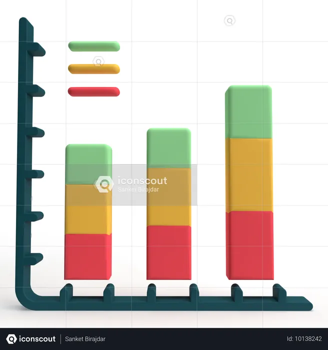 Bar Chart  3D Icon