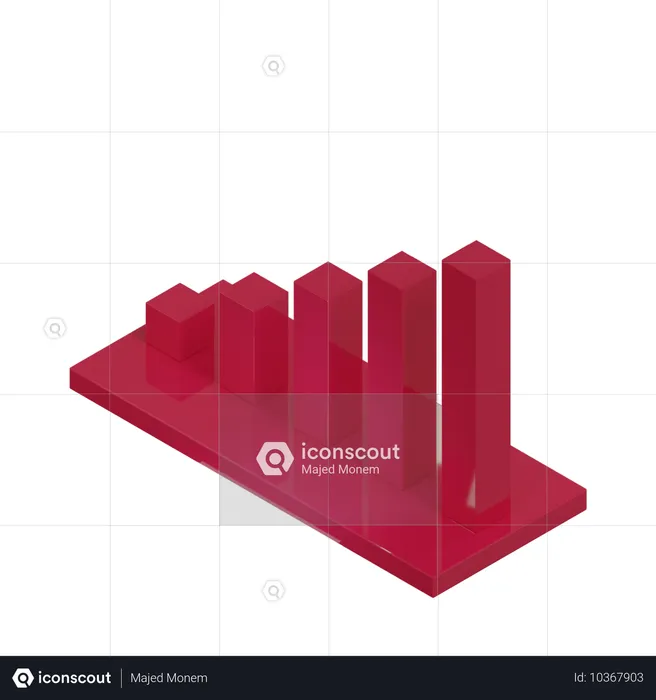 Bar Chart  3D Icon