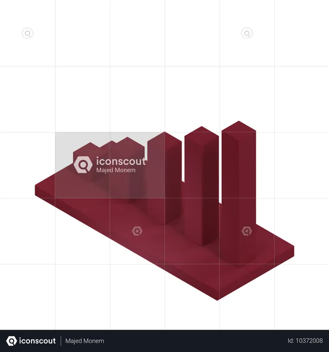 Bar Chart  3D Icon