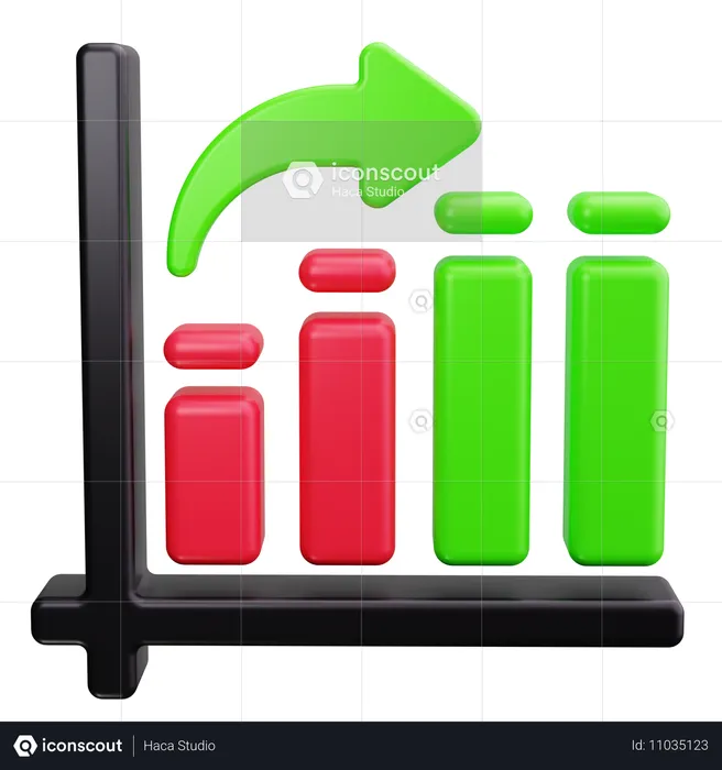 Bar Chart  3D Icon