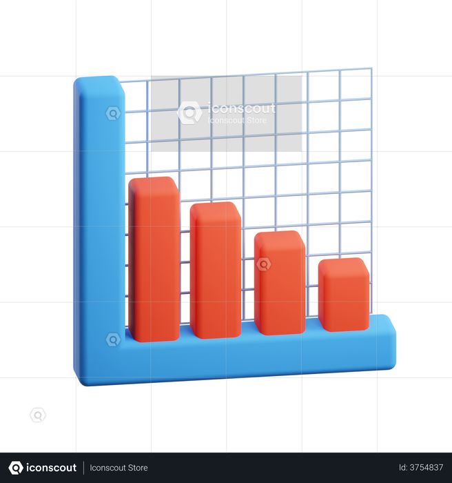 Bar Chart 3D Illustration