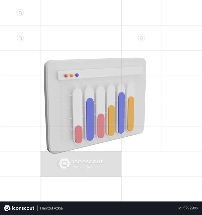 Bar chart  3D Icon
