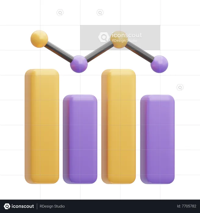 Bar Chart  3D Icon