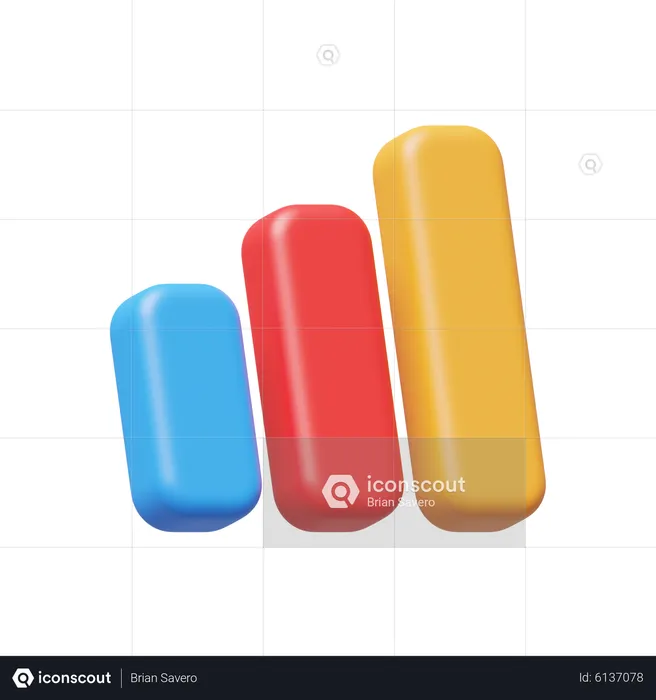 Bar Chart Statistics  3D Icon