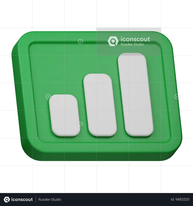 Bar Chart Up  3D Icon