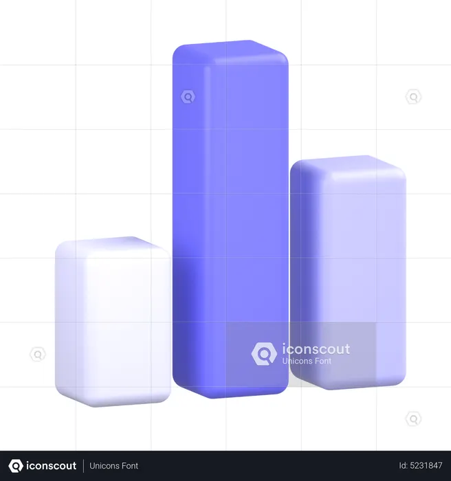 Bar Graph  3D Icon