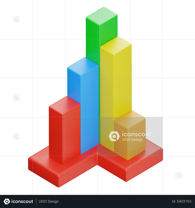 Bar Graph  3D Icon