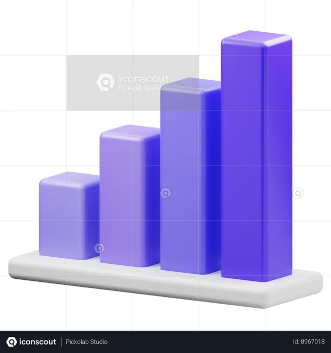 Bar graph  3D Icon