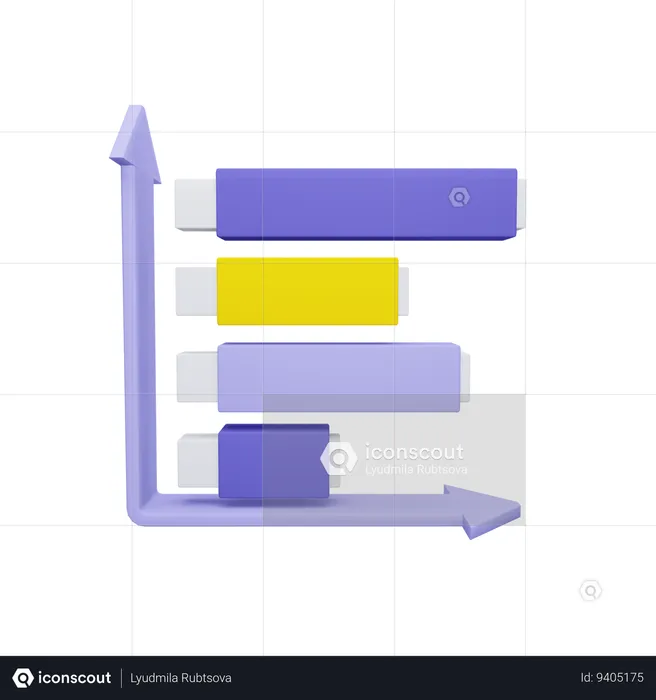 Bar Graph  3D Icon