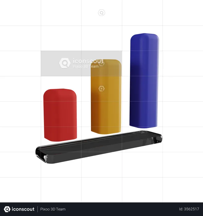 Bar Graph  3D Illustration