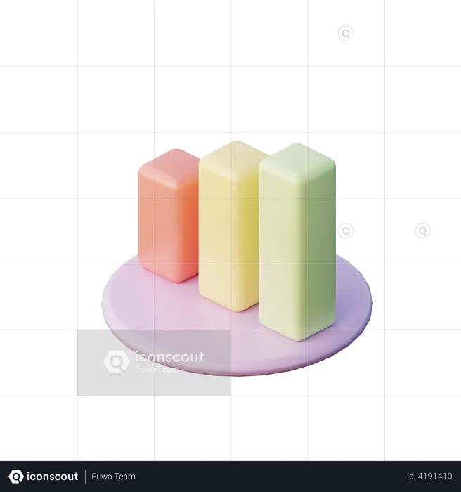 Bar Graph  3D Illustration