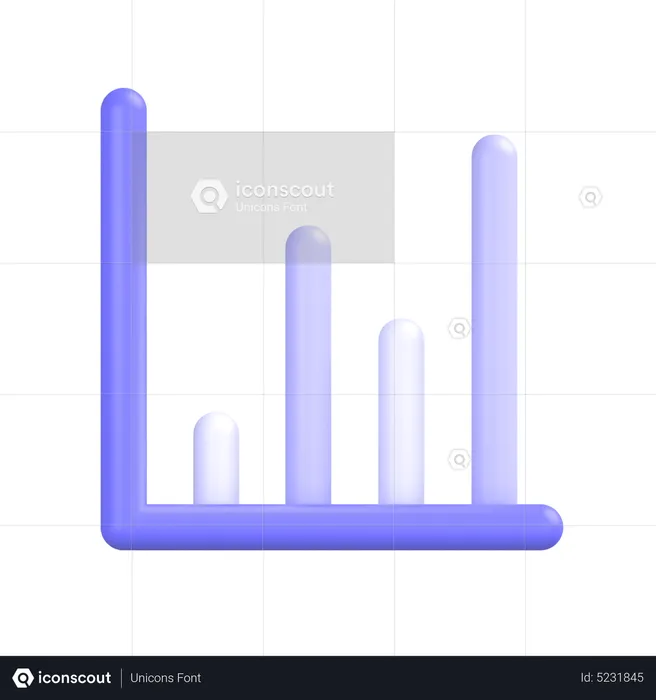 Bar Graph  3D Icon