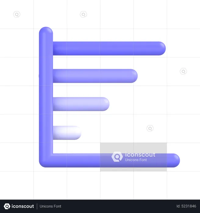 Bar Graph  3D Icon