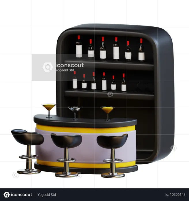 Bar lounge  3D Icon