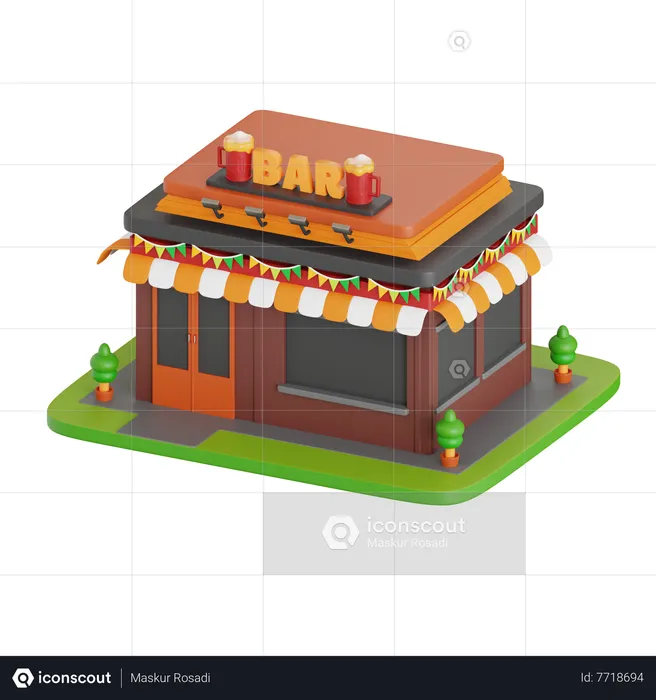Bar Shop  3D Icon