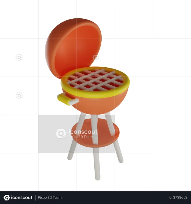 Parrilla de barbacoa  3D Illustration