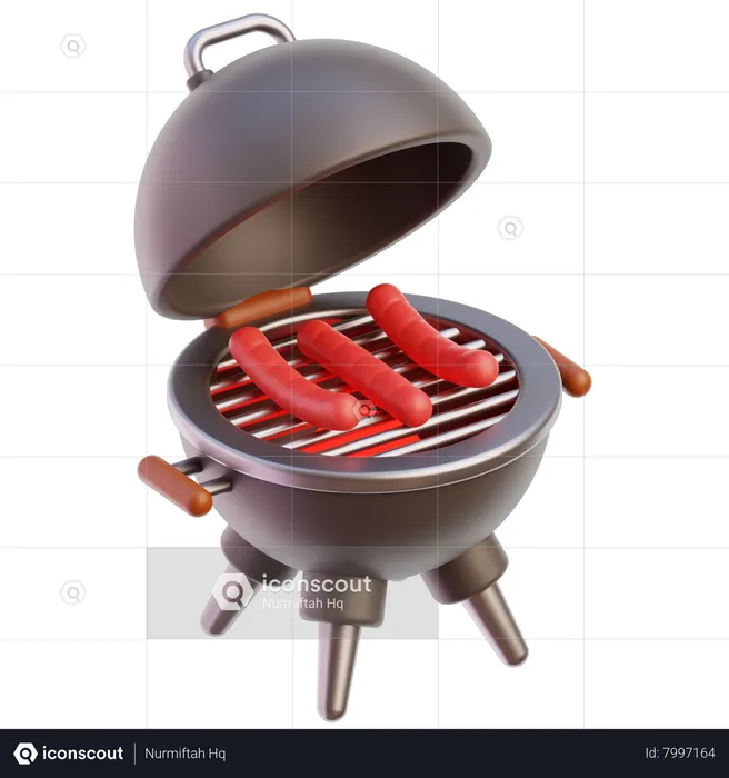 Parrilla de barbacoa  3D Icon