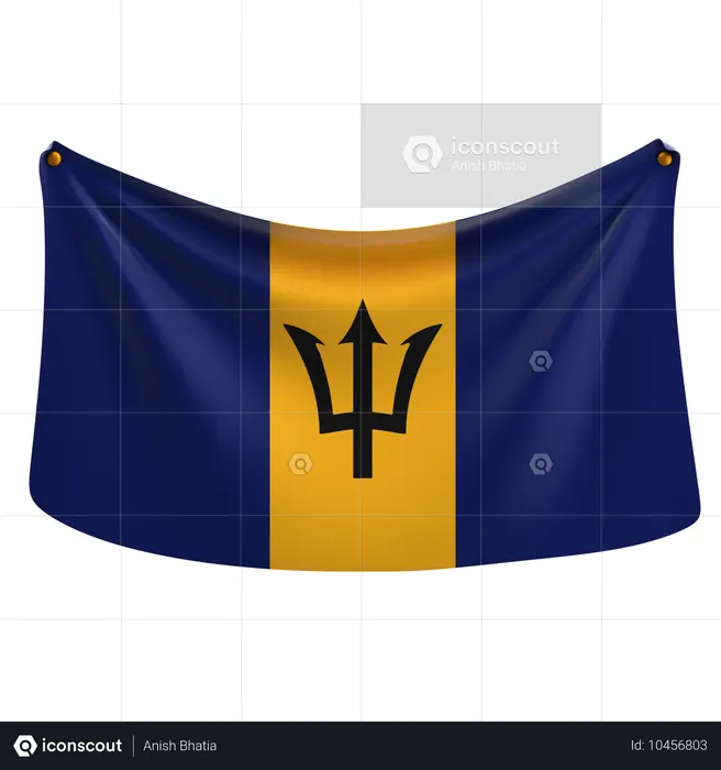 Barbados Flag 3D Icon