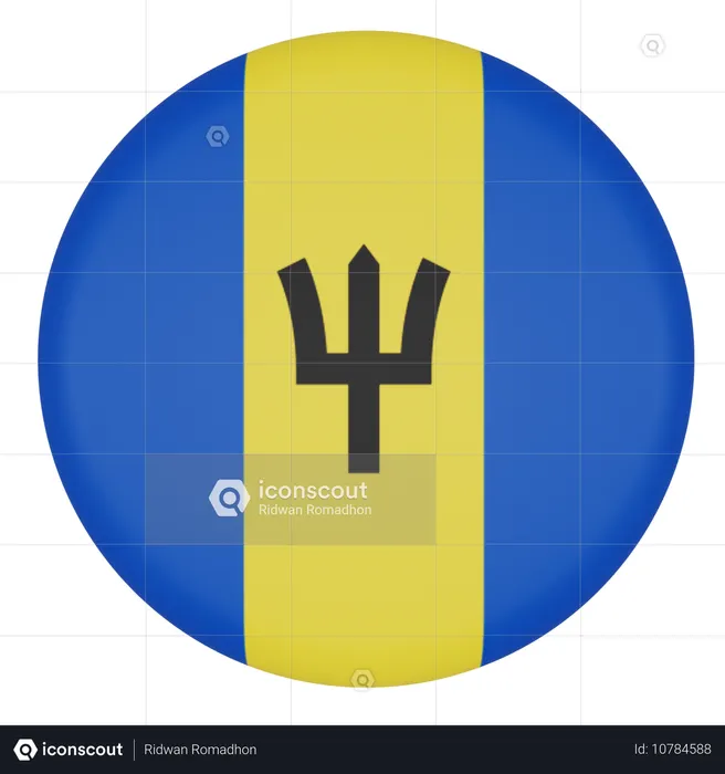Barbados Flag 3D Icon
