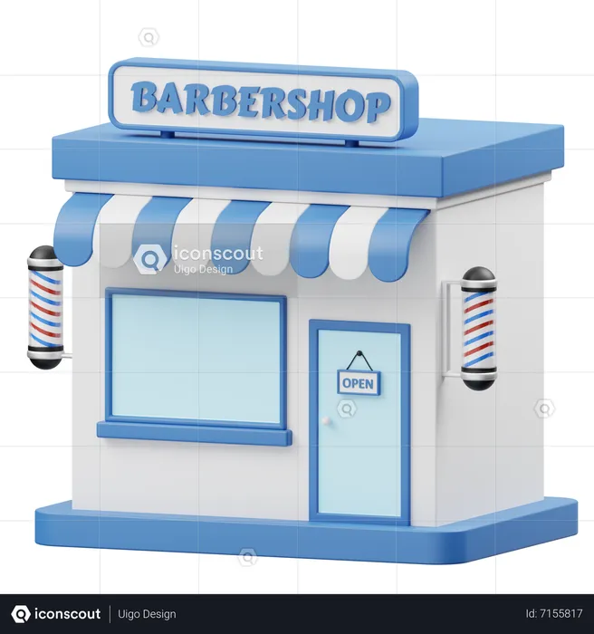 Barbearia  3D Icon