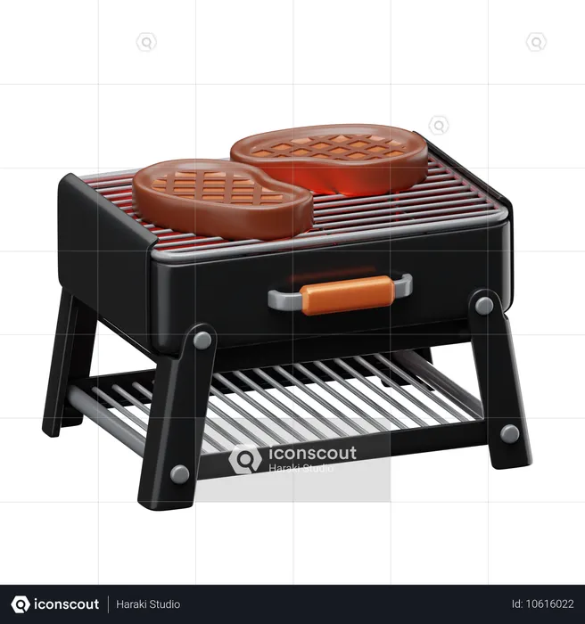 Barbecue grill  3D Icon