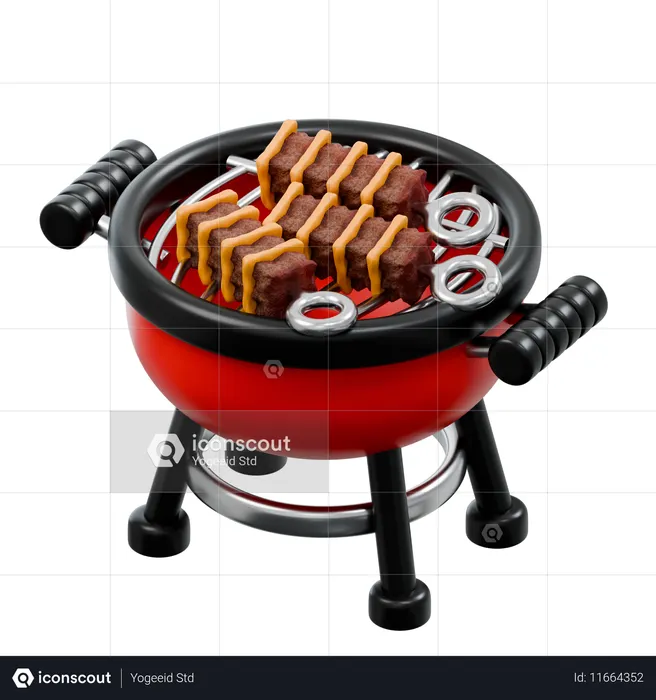 Barbecue Grill  3D Icon