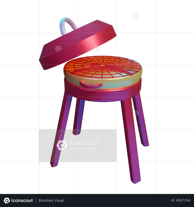 Barbecue grill  3D Illustration