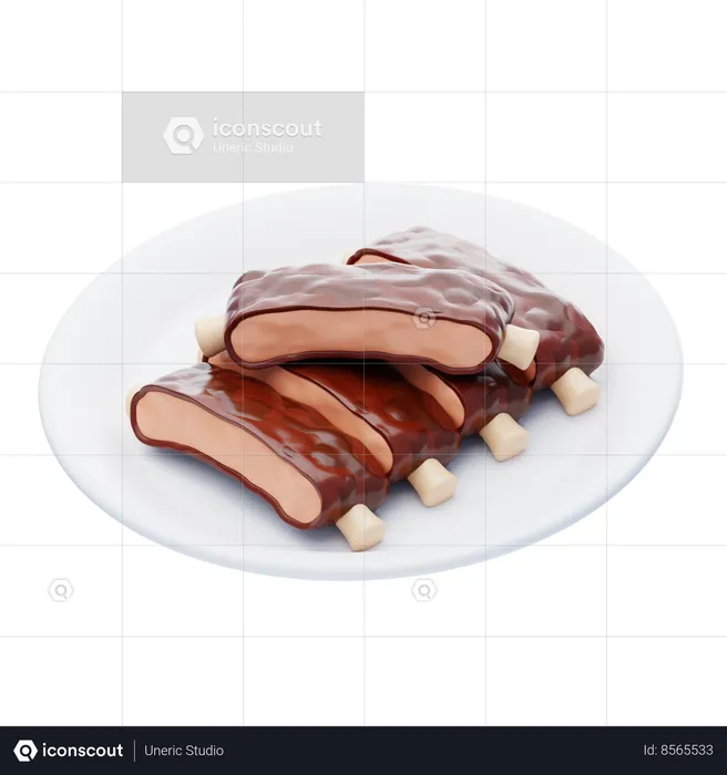 Barbecue Rib  3D Icon