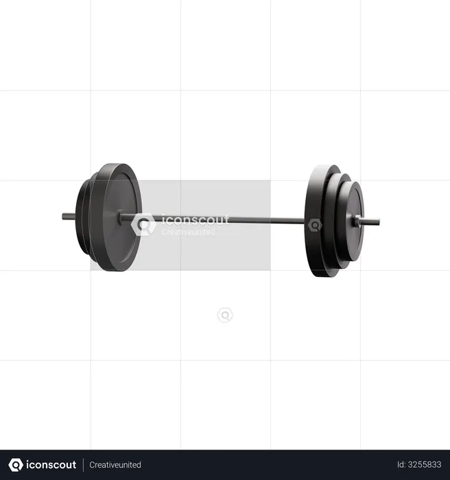 Barbell  3D Illustration