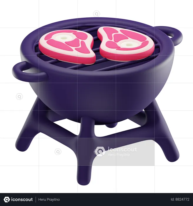 Barbeque grill  3D Icon