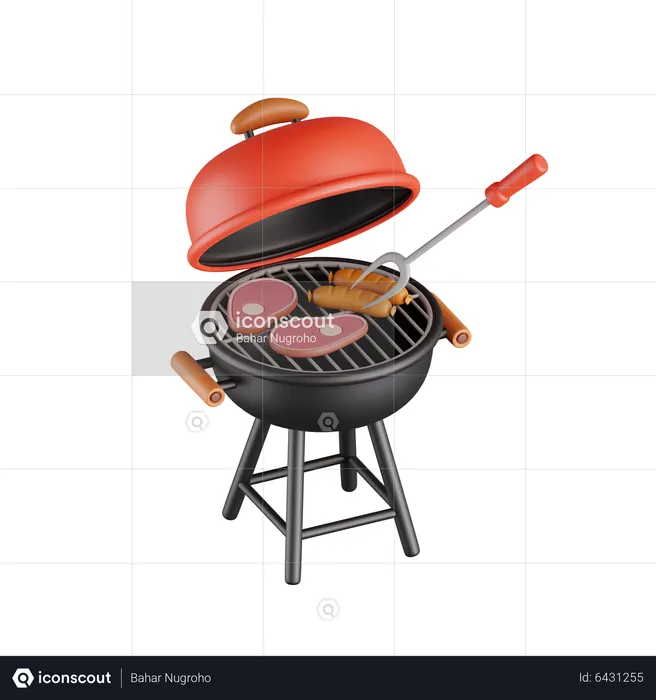 Barbeque grill  3D Icon