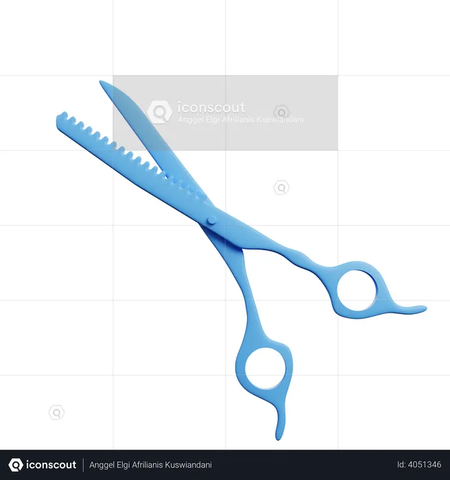 Barber Scissor  3D Illustration