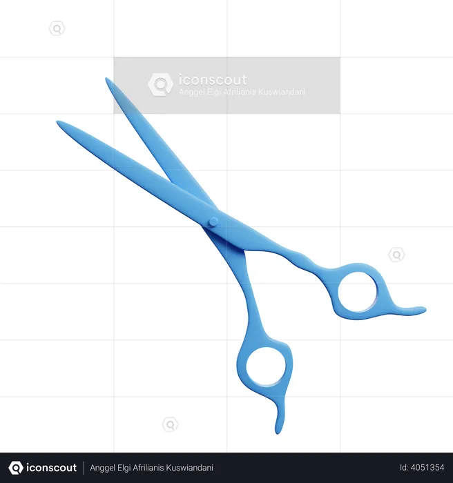Barber Scissor  3D Illustration