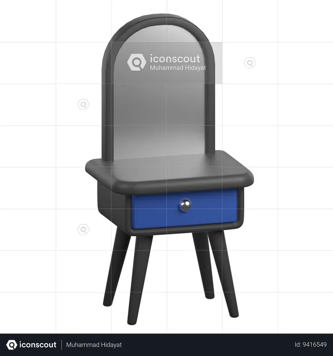 Barber Table  3D Icon