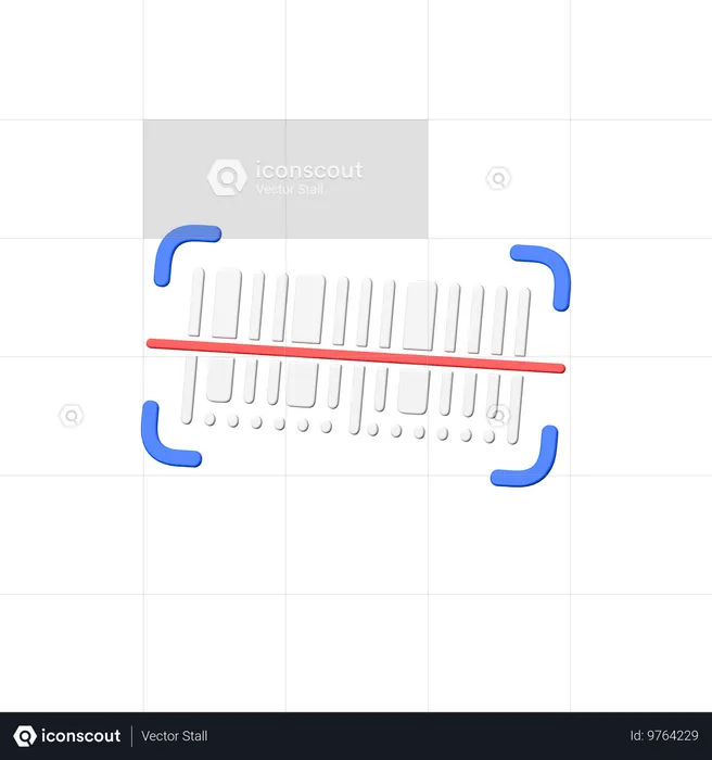 Barcode for online payment.  3D Icon