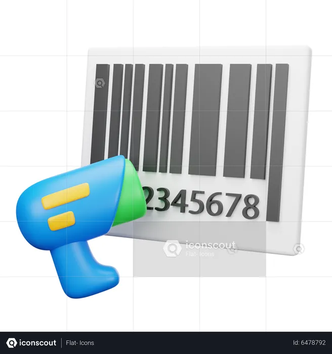 Barcode Scan  3D Icon