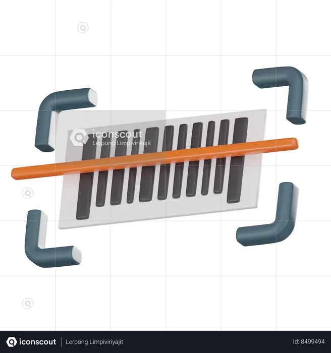 Barcode Scan  3D Icon