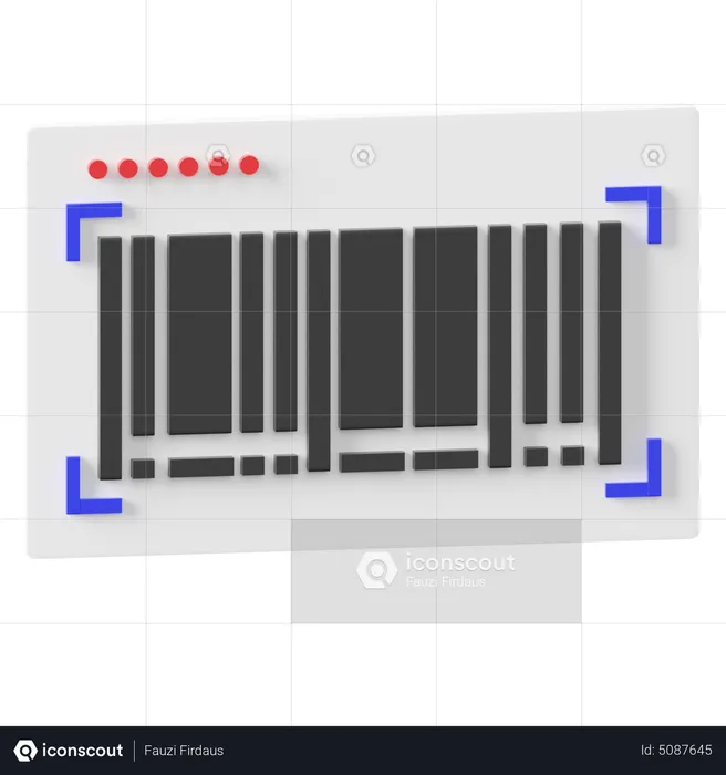 Barcode Scan  3D Icon